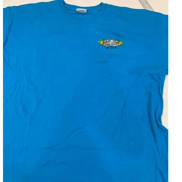 Tiki Loungin Ron Jon Surf Shop Key West Blue Graphic T-shirt - Picture 3 of 7